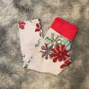lululemon athletica Floral Capris - Red and Green